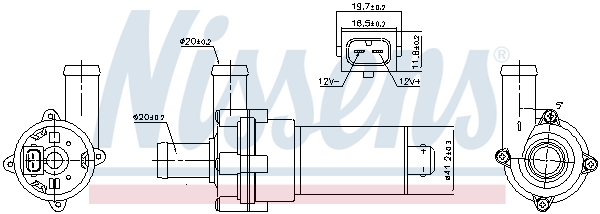 Nissens Hulpwaterpomp 831054