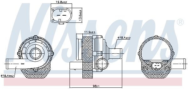 Nissens Hulpwaterpomp 831057