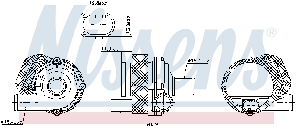 Nissens Hulpwaterpomp 831065