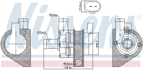 Nissens Hulpwaterpomp 831069