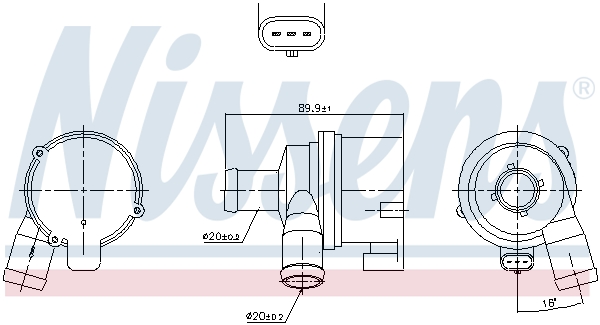 Nissens Hulpwaterpomp 831070