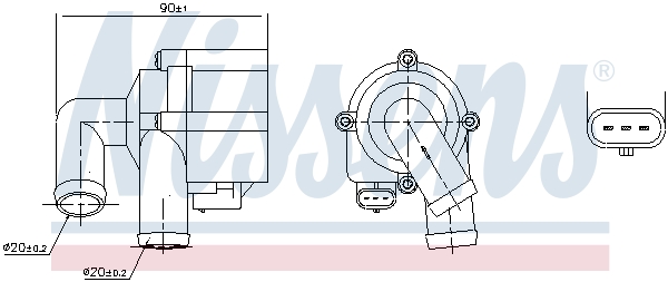 Nissens Hulpwaterpomp 831072