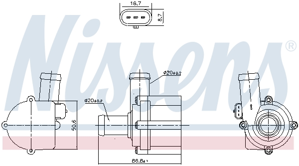 Nissens Hulpwaterpomp 831116