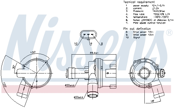 Nissens Hulpwaterpomp 831117