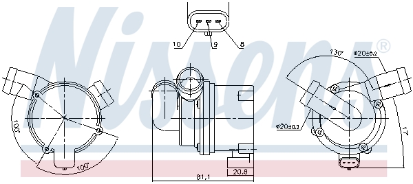 Nissens Hulpwaterpomp 831120