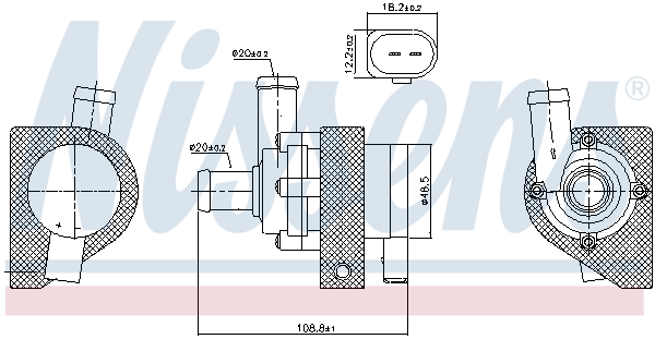 Hulpwaterpomp Nissens 832109