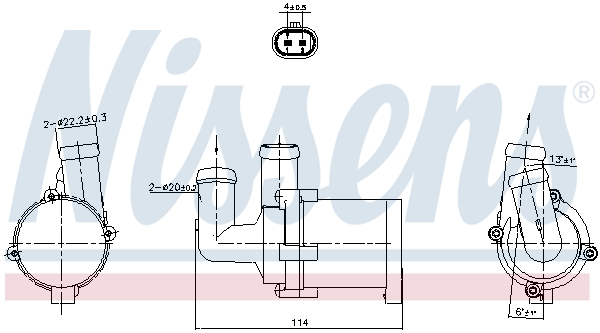 Nissens Hulpwaterpomp (koelwatercircuit) 832118