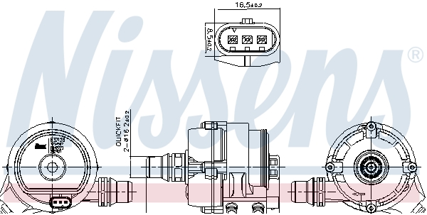 Nissens Waterpomp, motorkoeling 832128