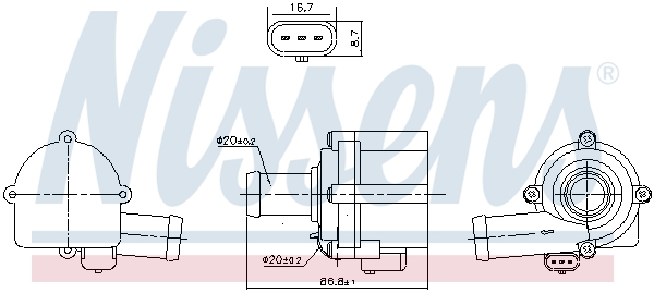 Hulpwaterpomp Nissens 832152