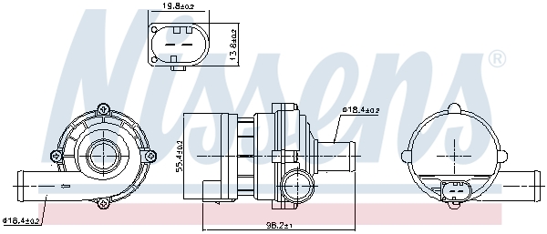 Hulpwaterpomp Nissens 832169