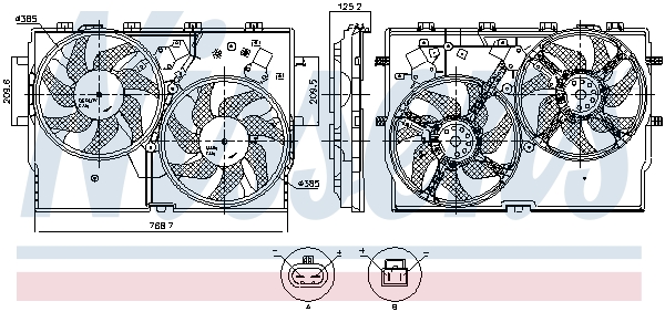 Ventilatorwiel-motorkoeling Nissens 850002