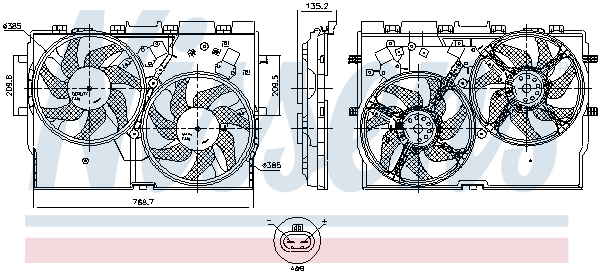 Ventilatorwiel-motorkoeling Nissens 850004