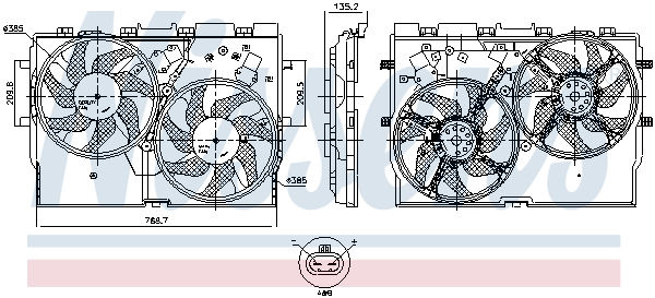 Ventilatorwiel-motorkoeling Nissens 850005