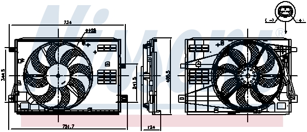 Nissens Ventilatorwiel-motorkoeling 850007