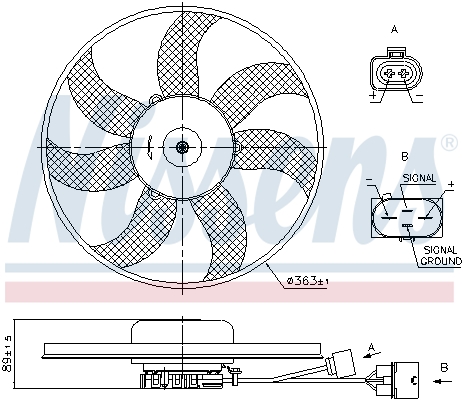 Nissens Ventilatorwiel-motorkoeling 850020