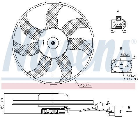 Nissens Ventilatorwiel-motorkoeling 850021