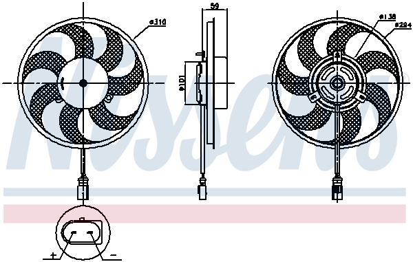 Nissens Ventilatorwiel-motorkoeling 850030