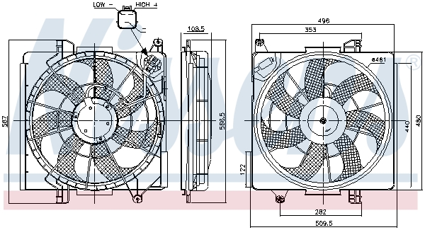 Nissens Ventilatorwiel-motorkoeling 850039