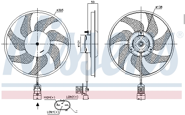 Nissens Ventilatorwiel-motorkoeling 850048