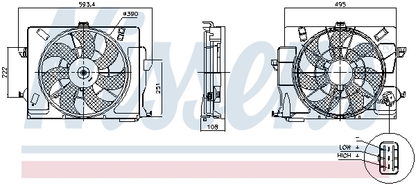 Ventilatorwiel-motorkoeling Nissens 850049