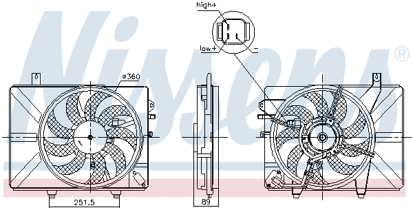 Ventilatorwiel-motorkoeling Nissens 850052