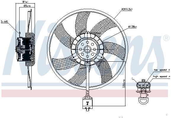 Nissens Ventilatorwiel-motorkoeling 850062