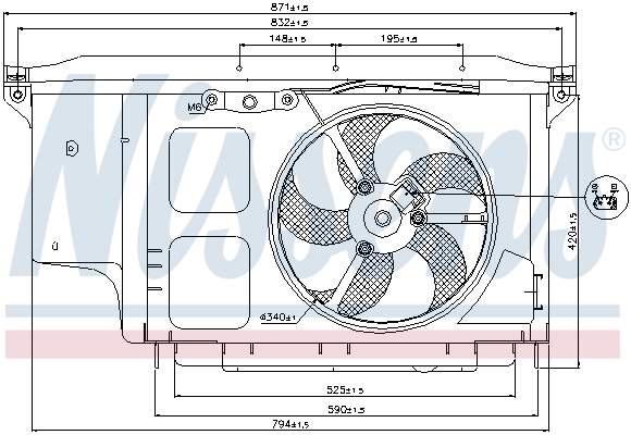 Nissens Ventilatorwiel-motorkoeling 85007