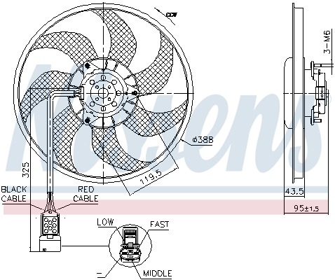 Ventilatorwiel-motorkoeling Nissens 850091