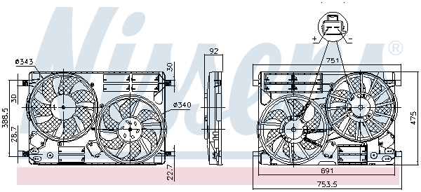 Koelventilatorwiel Nissens 850096