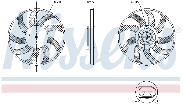 Ventilatorwiel-motorkoeling Nissens 850099