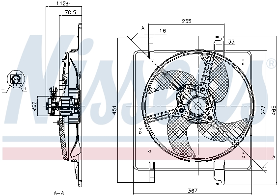 Nissens Ventilatorwiel-motorkoeling 85027