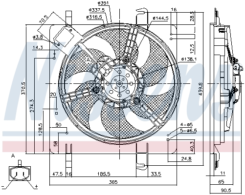 Nissens Ventilatorwiel-motorkoeling 85028