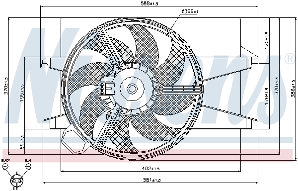 Nissens Ventilatorwiel-motorkoeling 85029