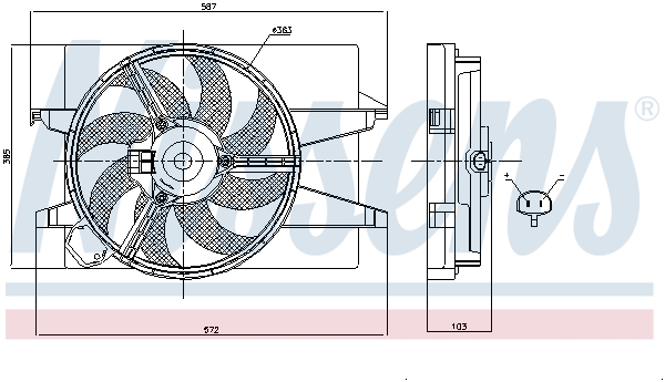 Nissens Ventilatorwiel-motorkoeling 85030