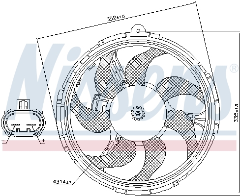 Nissens Ventilatorwiel-motorkoeling 85040