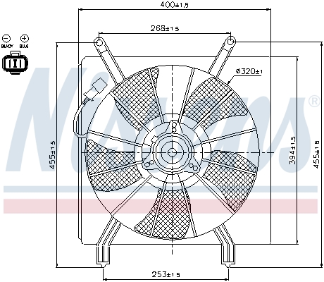 Nissens Ventilatorwiel-motorkoeling 85048