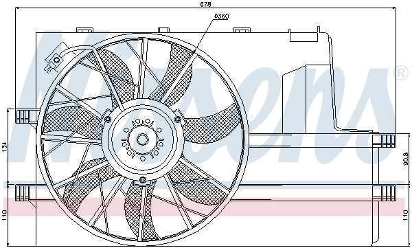 Ventilatorwiel-motorkoeling Nissens 85078