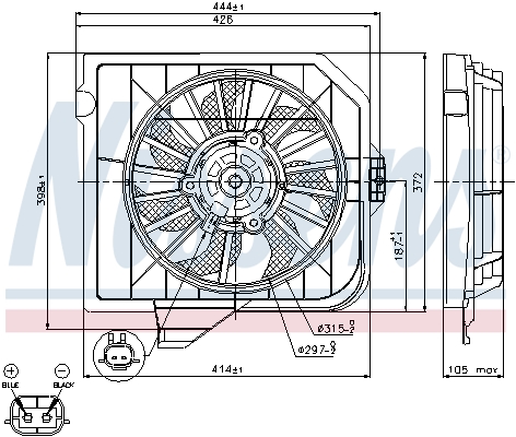 Nissens Ventilatorwiel-motorkoeling 85090