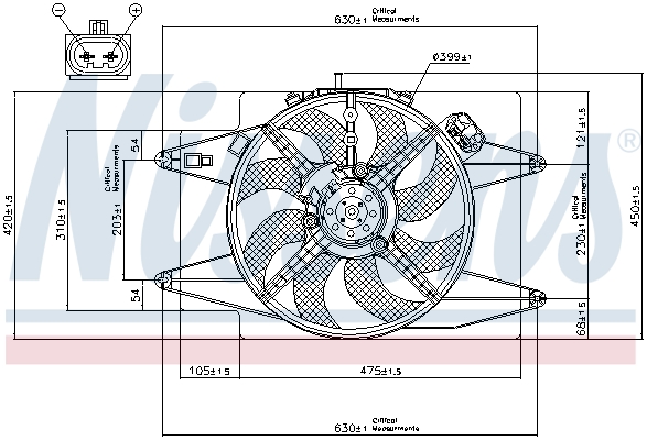 Nissens Ventilatorwiel-motorkoeling 85105