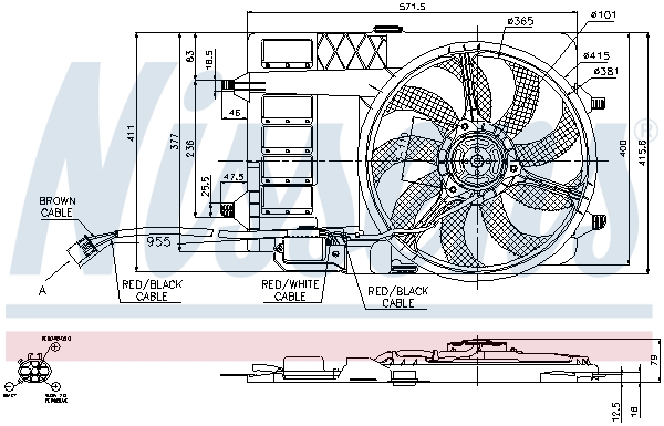 Nissens Ventilatorwiel-motorkoeling 85125