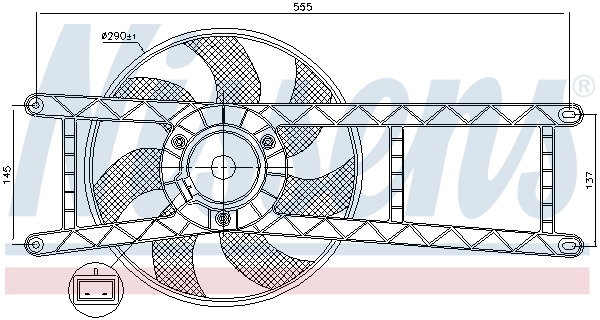 Nissens Ventilatorwiel-motorkoeling 85145