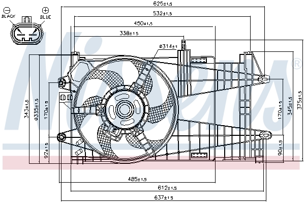 Nissens Ventilatorwiel-motorkoeling 85163