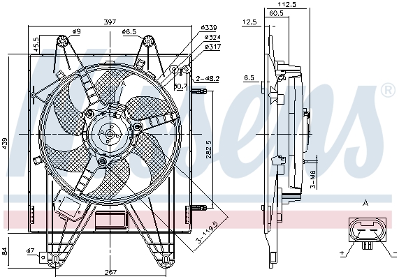 Nissens Ventilatorwiel-motorkoeling 85166