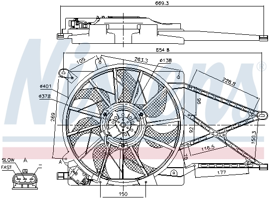 Ventilatorwiel-motorkoeling Nissens 85175