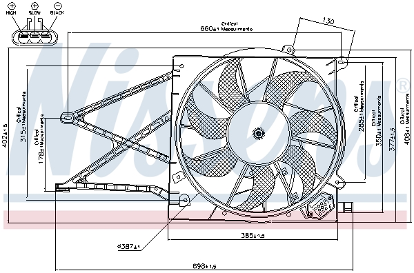 Nissens Ventilatorwiel-motorkoeling 85176