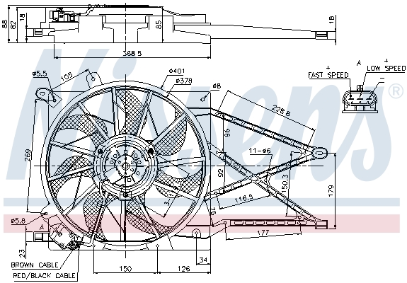 Nissens Ventilatorwiel-motorkoeling 85185