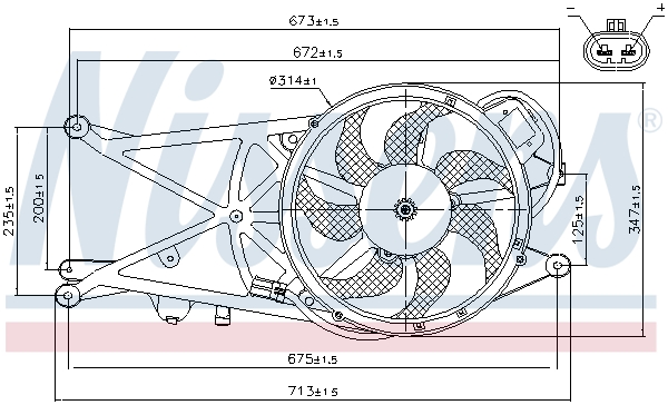 Nissens Ventilatorwiel-motorkoeling 85204