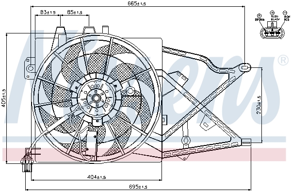 Nissens Ventilatorwiel-motorkoeling 85208