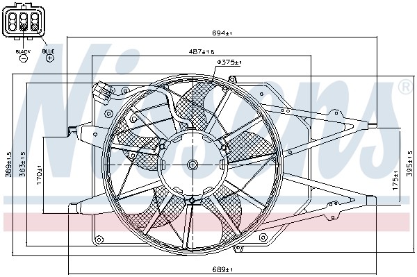 Nissens Ventilatorwiel-motorkoeling 85213