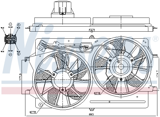Nissens Ventilatorwiel-motorkoeling 85215